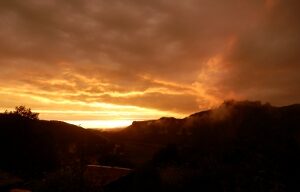 Sonnenuntergang über der Bastei