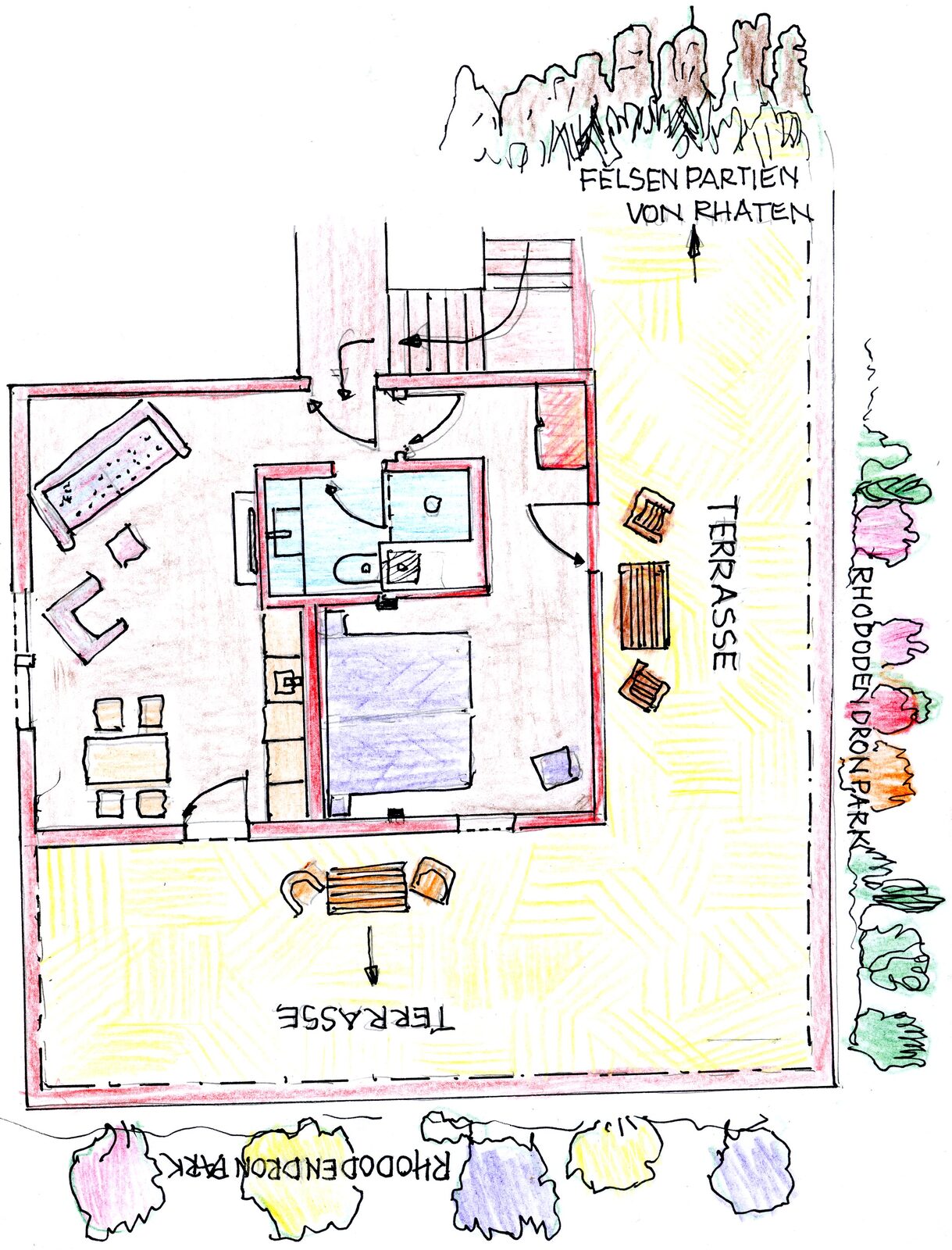 Grundriss der Wohnung 2
