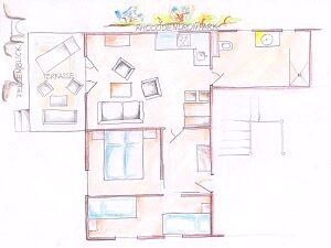 Grundriss der Wohnung 3